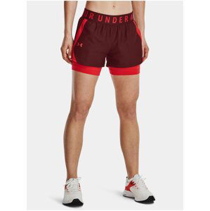 Červené dámské kraťasy Under Armour Play Up 2-in-1 Shorts