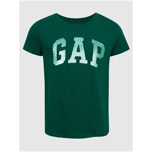 Tmavě zelené holčičí tričko GAP