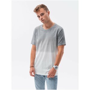 Šedé pánské tričko Ombre Clothing S1624