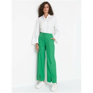Zelené dámské kalhoty Trendyol