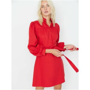 Červené dámské košilové šaty Trendyol