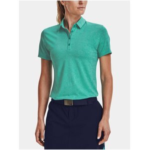 Zelené dámské žíhané sportovní polo tričko Under Armour Zinger Short Sleeve Polo