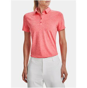 Korálové dámské žíhané sportovní polo tričko Under Armour Zinger Short Sleeve Polo