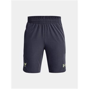 Tmavě šedé klučičí kraťasy Under Armour UA Pjt Rock Woven Shorts