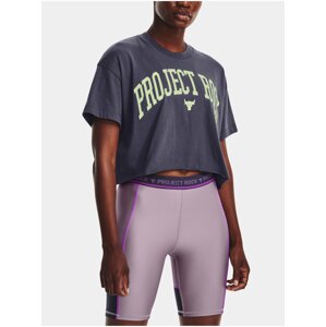 Šedé tričko Under Armour UA Pjt Rck SS Crop