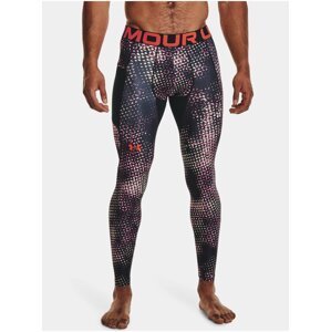 Růžovo-černé pánské vzorované sportovní kalhoty Under Armour