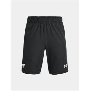 Černé klučičí kraťasy Under Armour UA Pjt Rock Woven Shorts-BLK