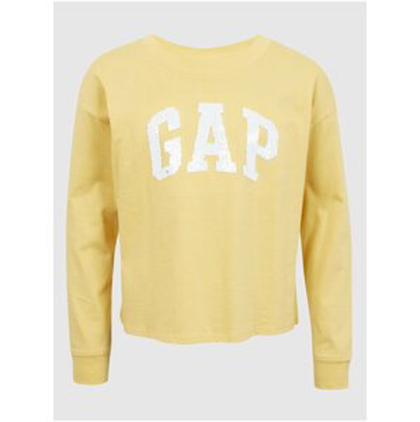Žluté holčičí volné tričko s nápisem GAP