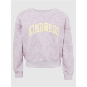Světle fialová holčičí mikina s nápisem GAP Kindness