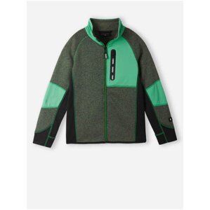Zelený dětský fleecový svetr na zip Reima Liukuen