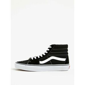 Černo-bílé pánské semišové kotníkové tenisky VANS SK8-Hi