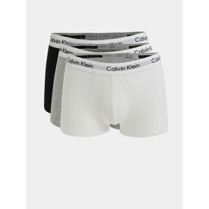 Sada tří classic fit boxerek v černé, bílé a šedé barvě Calvin Klein Underwear