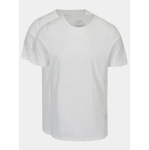 Sada dvou bílých pánských triček s krátkým rukávem Jack & Jones Basic