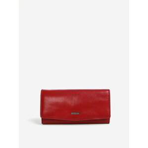 Červená dámská velká kožená peněženka KARA