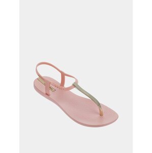 Růžové sandály s detaily ve zlaté barvě Ipanema Charm V