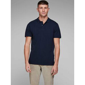 Modré basic polo tričko Jack & Jones