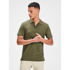 Khaki polo tričko Jack & Jones