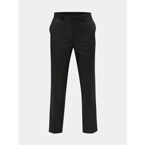 Tmavě šedé společenské kalhoty s drobným vzorem Burton Menswear London