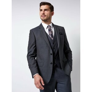 Tmavě modré oblekové sako s drobným vzorem Burton Menswear London