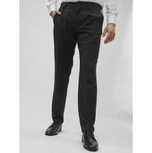 Tmavě šedé vzorované regular fit kalhoty Jack & Jones Cody