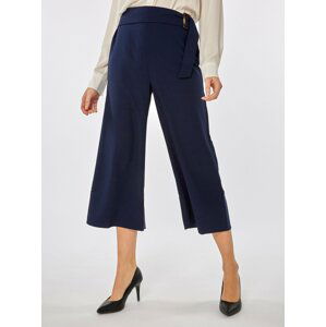 Tmavě modré culottes s vysokým pasem Dorothy Perkins