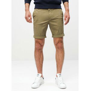 Khaki chino kraťasy Selected Homme Paris