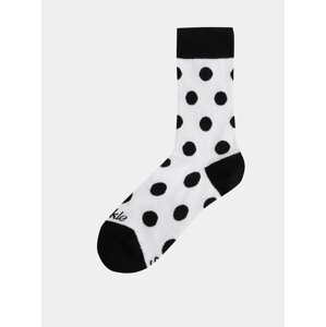 Černo-bílé puntíkované ponožky Fusakle Guličkár Dzekson