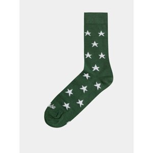 Zelené vzorované ponožky Fusakle Hvězda