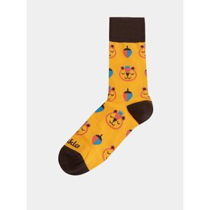 Žluté vzorované ponožky Fusakle Brum