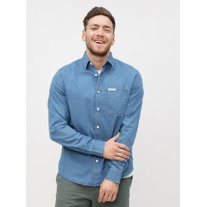 Modrá pánská džínová regular fit košile Calvin Klein Jeans