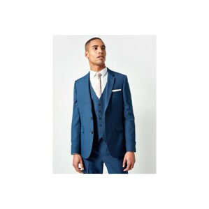 Modré oblekové slim fit sako Burton Menswear London