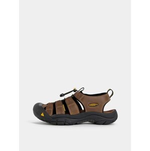 Tmavě hnědé pánské kožené sandály Keen Newport