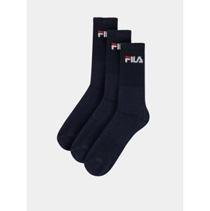 Sada tří páru pánských tmavě modrých ponožek FILA