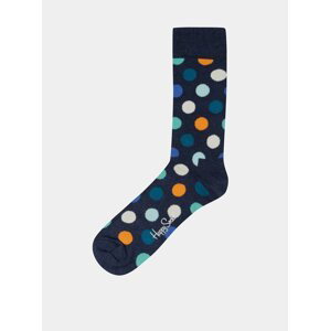 Tmavě modré vzorované ponožky Happy Socks Big Dots