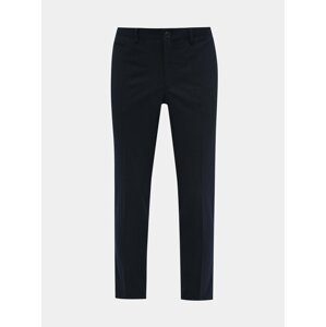 Tmavě modré pruhované slim fit kahoty Selected Homme Kent