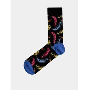 Černé vzorované ponožky Happy Socks Andy Warhol Banana