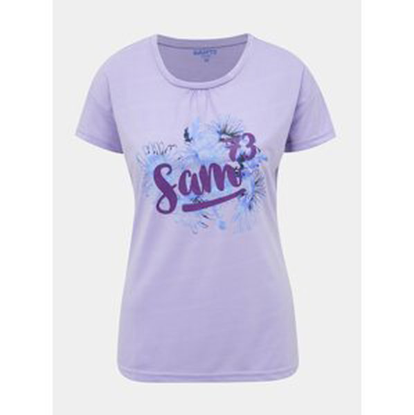 Fialové dámské tričko s potiskem SAM 73