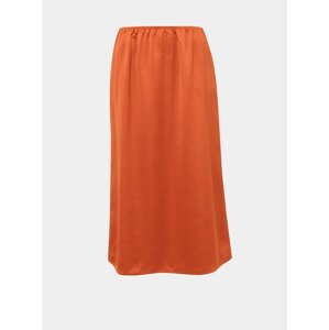 Oranžová midi sukně ONLY Mania