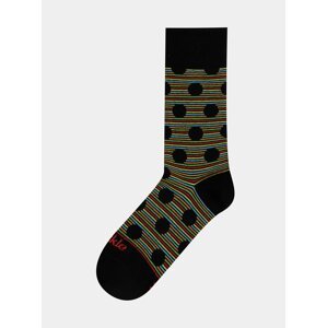 Černé vzorované ponožky Fusakle Chameleon