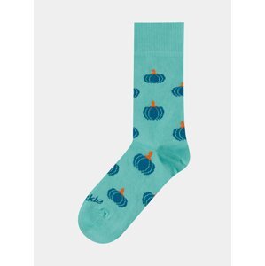 Tyrkysové vzorované ponožky Fusakle Tykev