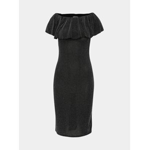 Černé pouzdrové šaty se třpytivým efektem Haily´s Milena