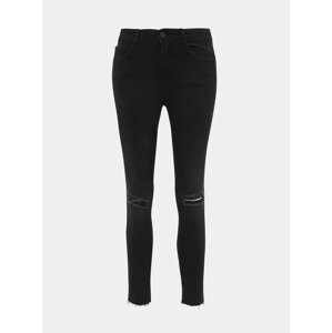 Černé zkrácené skinny fit džíny Noisy May Lucy