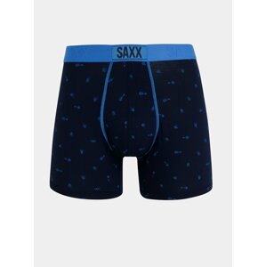 Tmavě modré vzorované boxerky SAXX