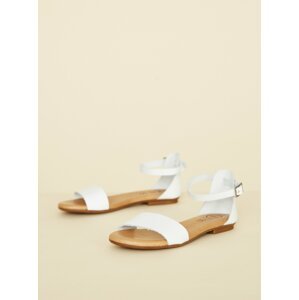Bílé kožené sandály OJJU
