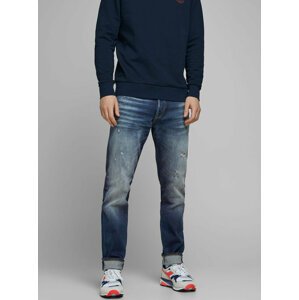 Modré tapered fit džíny Jack & Jones Fred