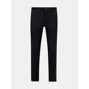Černé oblekové slim fit kalhoty s příměsí vlny Jack & Jones Solaris