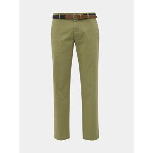 Khaki slim fit chino kalhoty Selected Homme Yard