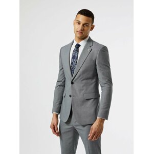 Šedé oblekové skinny fit sako Burton Menswear London