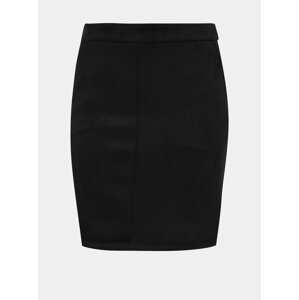Černá pouzdrová sukně v semišové úpravě VILA Faddy