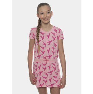 Růžové holčičí vzorované šaty SAM 73